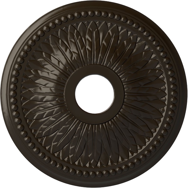 Ekena Millwork Bailey Ceiling Medallion (Fits Canopies up to 5 3/4"), 18"OD x 3 3/4"ID x 1 1/2"P, Stone Hearth CM18BISHF - main